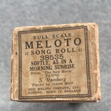 Rotolo di Pianola Meloto " Morbidamente come in un'alba del mattino" di Romberg