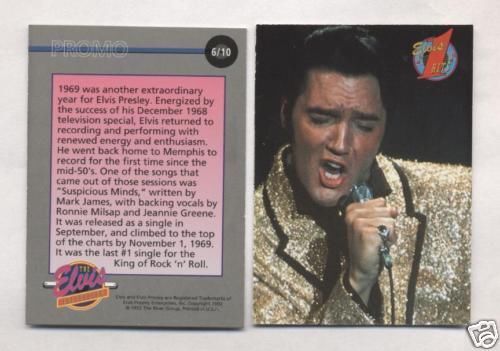 Elvis Presley 1992 Promo Card # 6/10 " Very Rare " The River Group - Zdjęcie 1 z 1