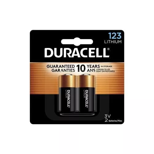 Duracell® CR123A 3V Lithium Battery - 2 Pack