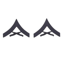 Marine Corps Lance Corporal Chevron- USMC LCPL Black Metal Chevron (Made in USA)