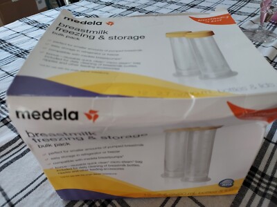 Medela Breast Milk Freezing & Storage Container 2.7oz Bottles & Lids 10 Pack
