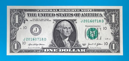 2016 July 18 (J 20160718 D) BIRTHDAY Note $1 One Dollar Bill *UNC* - Picture 2 of 4