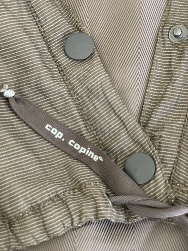 Giacca Cop Copine donna M marrone smanicato snap davanti gilet colletto tasche Francia - Foto 7 di 11