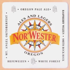 Willamette Valley (Nor'Wester) Brewing Co  Beer Coaster Portland  Lake Oswego OR