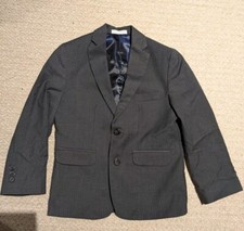 Izod Blazer Boys 8 Husky Charcoal Sport Coat 2 Button Suit Jacket
