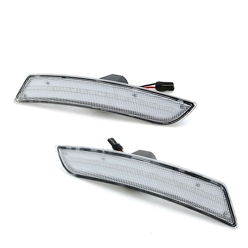 2x For 2015-2019 Cadillac CTS ATS Front Bumper LED Side Marker Lights Lamp Clear - Picture 4 of 5