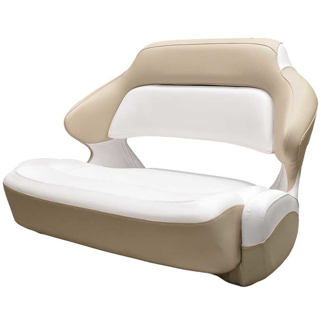 Rinker Boat Bucket Bolster Seat White Gray w/ Logo 229032 eBay