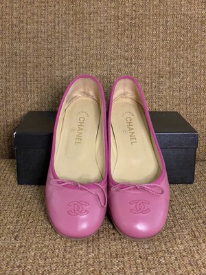 chanel pink ballet flats