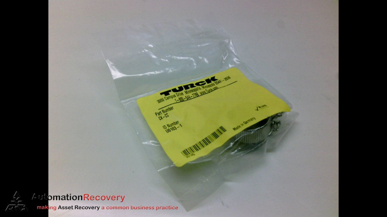 TURCK CK-CC PACK OF 4, METAL DUST CAP W/ FASTENING CHAIN, U0103-1, NEW #348337