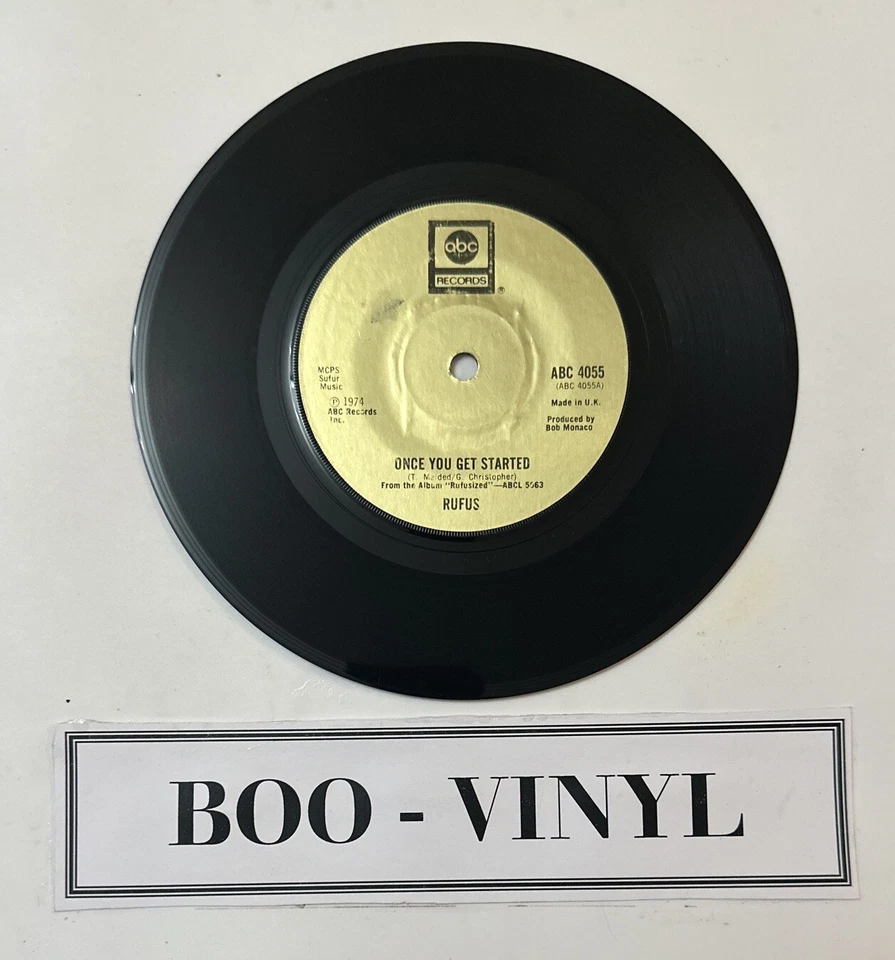 Rufus Once You Get Started 7" vinyl UK  Gold Labels ABC4055 Funk Soul EX - Image 2 of 4