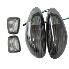 Stripe Front and Rear Turn Signal Fit Suzuki 98-06 Katana GSX600/750 Smoked