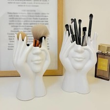 Artistic Makeup Brush Holder Decorative Storage Organizer for Vanity Desk