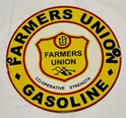 VINTAGE FARMERS UNION 12” PORCELAIN SIGN CAR GAS OIL TRUCK GASOLINE