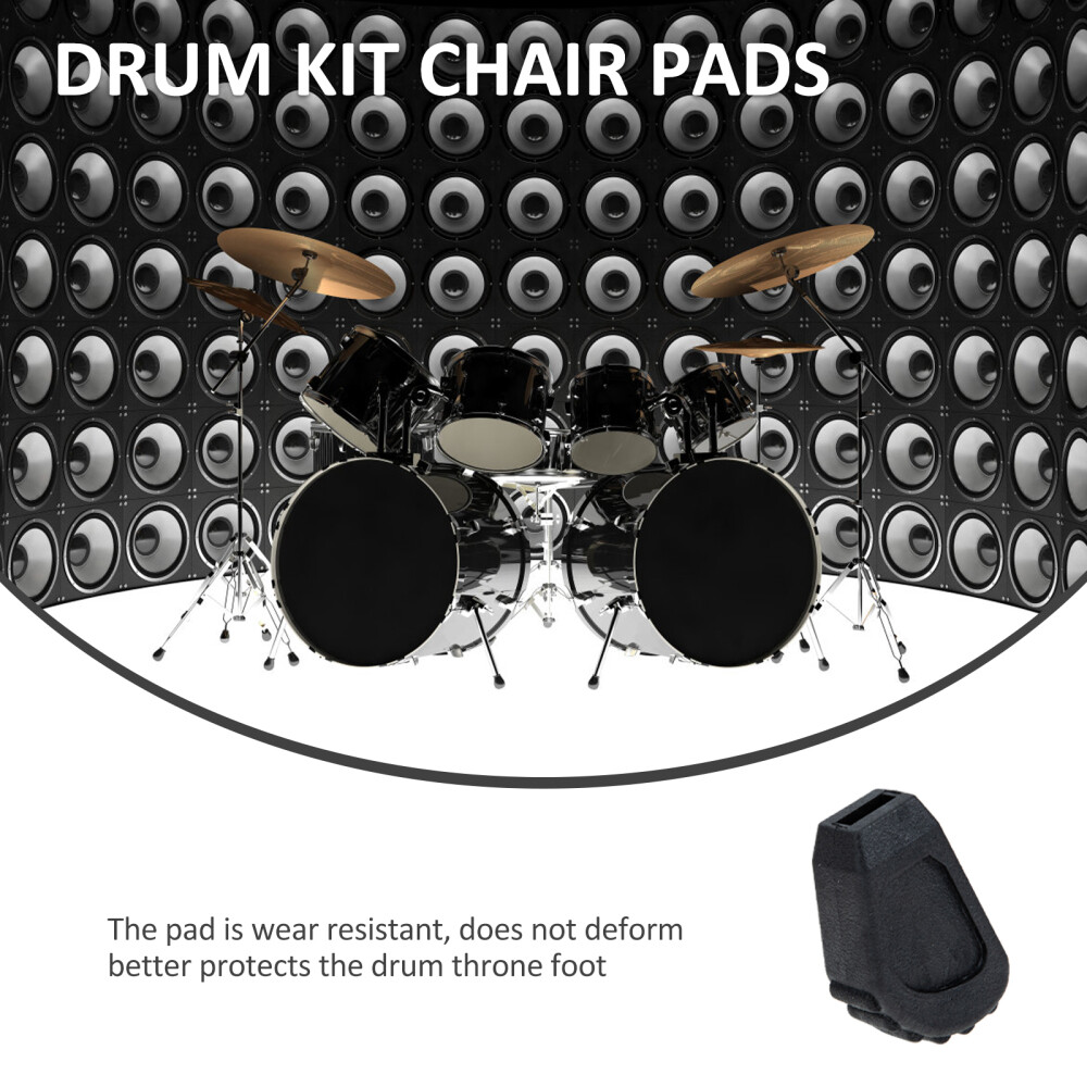 3Pcs foot stand Drum Rubber Tips Drum Stool Rubber Feet Drum Silencer