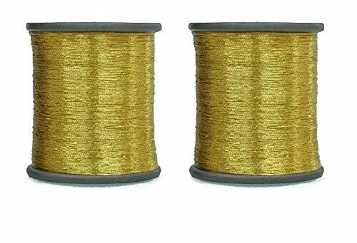 Zari Thread for Embroidery, Sewing ,Jewelry Making, Gold Color, 100MTR - 2 Spool - Image 4 of 4