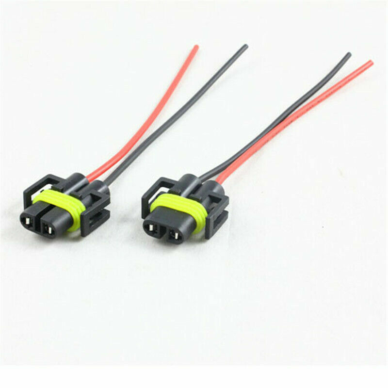4-Piece H11 H8 880 881 Headlight & Fog Light Female Plug Pigtail Wire Harness Set - Compatible With HID & LED Bulbs