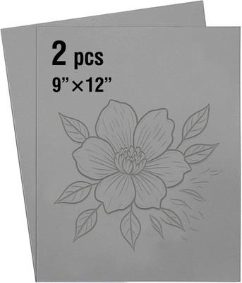 Soft Linoleum Carving Block, 9 Inches by 12 Inches, Grey, 2-Pack
