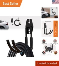 Wall Mount Heavy-Duty EV Charger Hook with Secure Strap - Indoor/Outdoor Ready
