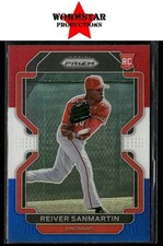 2022 Panini Prizm #160 Reiver Sanmartin Red/White/Blue Prizm Cincinnati Reds