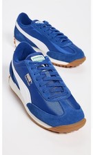 PUMA Easy Rider Blue White Gum Suede Fabric A...