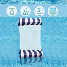 Inflatable Floating Pool Beach Hammock Lounge Chair Water Swimming Floating Bed