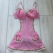 Victoria’s Secret Sexy Little Things French Maid Teddy Costume 36C Lace Apron