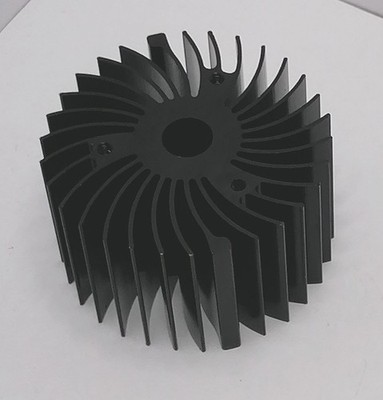 MechaTronix XSA-39-M3-B-N LED-Kühlkörper rund schwarz eloxiert 70x40
