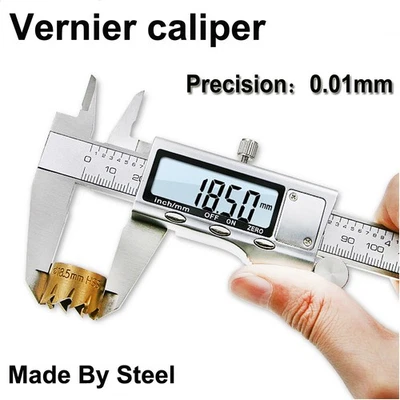 CHINACNCZONE Stainless Steel 150mm 6'' Industry Vernier Caliper Digital Caliper Measure Tool