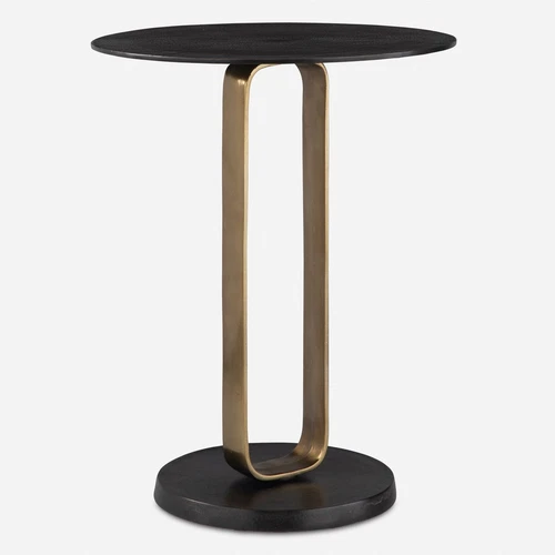 Uttermost Aperture Brass Accent Table - Picture 2 of 5