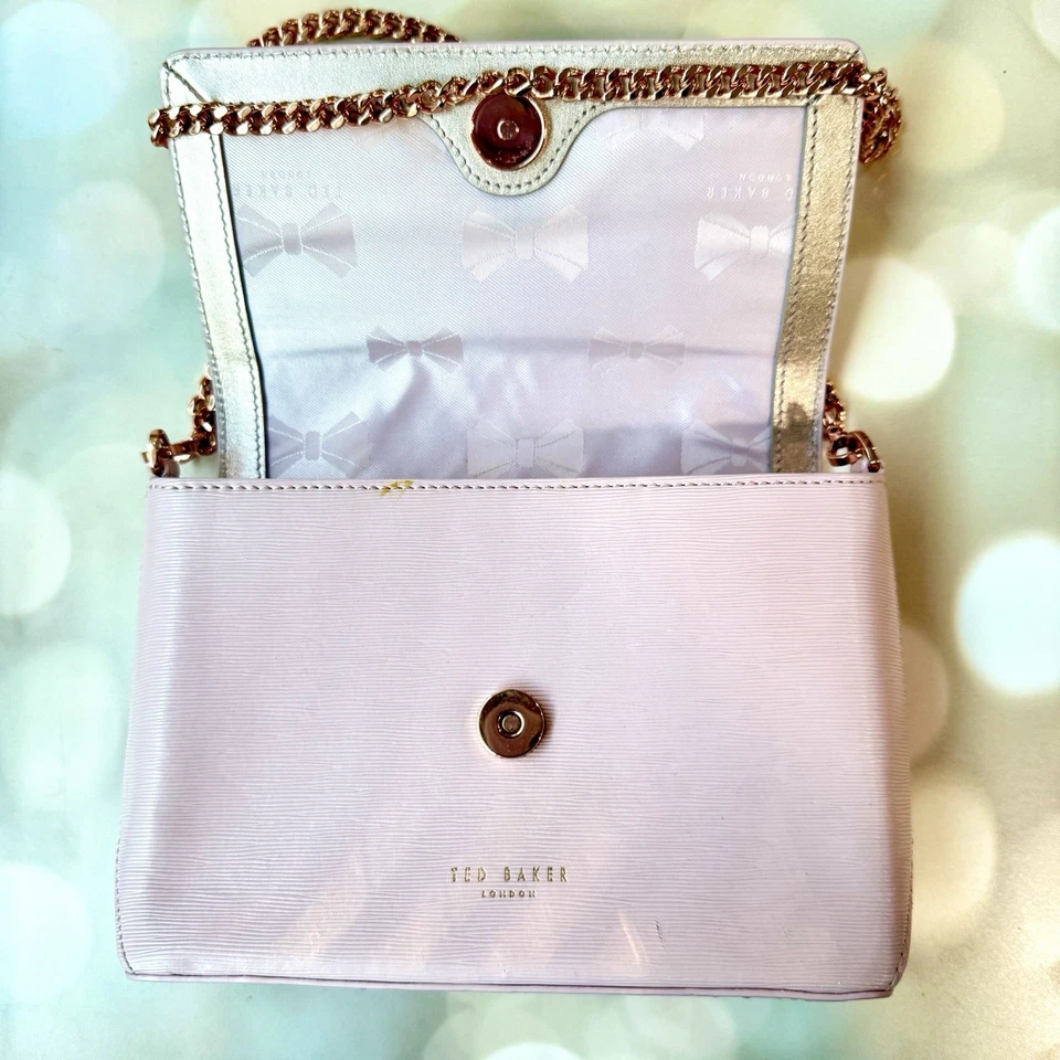 Bolso Ted Baker London Bowii rosa claro con lazo y herrajes de oro rosa Foto 4 de 4