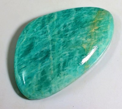 55 Kt 7 X 25 X 40 mm NATÜRLICHER GRÜNER AMAZONIT AUSGEFALLENER CABOCHON...