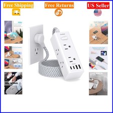 10-In-1 Power Strip with USB-C, 6 AC Outlets, Surge Protection, 5ft Cord