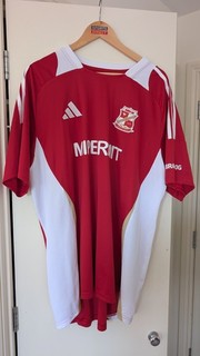 Swindon Town 2025/26 Size 2XL Home Football Shirt Kit ADIDAS
