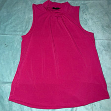 Banana Republic Womens S Pink Mock Neck Sleev...