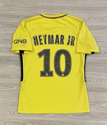 Nike 2017/18 PSG Neymar Jr #10 Away Soccer Jersey Yellow Men's