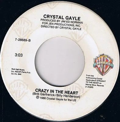 Crystal Gayle Cry Vinyl Single 7inch Warner
