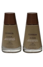 Covergirl Clean Liquid Foundation Makeup 160 Classic Tan - 2 Pack!