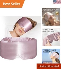100 Mulberry Silk Sleep Mask, Large Eye Cover for Sleeping, Comfortable and ...