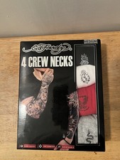 Ed Hardy 4 Pack Crew Neck T Shirt Men  s Medium Multiple Colors Brand New