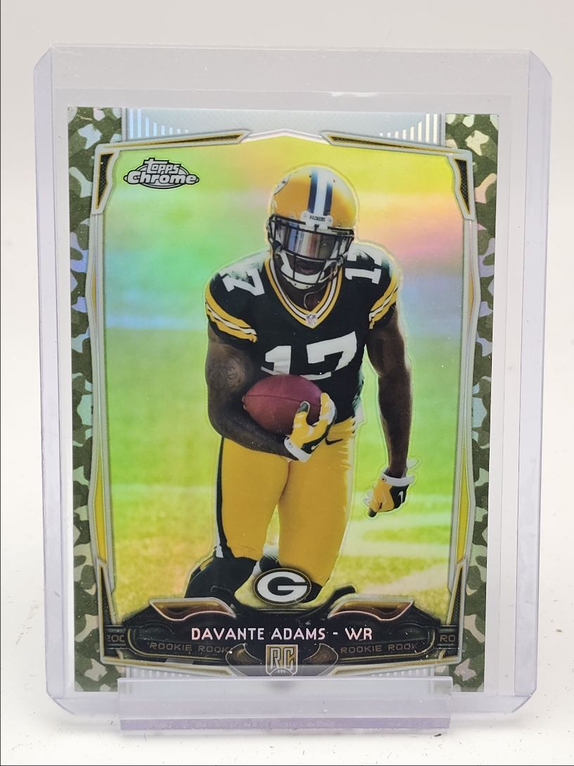 DAVANTE ADAMS 2014 TOPPS CHROME ROOKIE CAMO REFRACTOR PACKERS RC /499 Q0723
