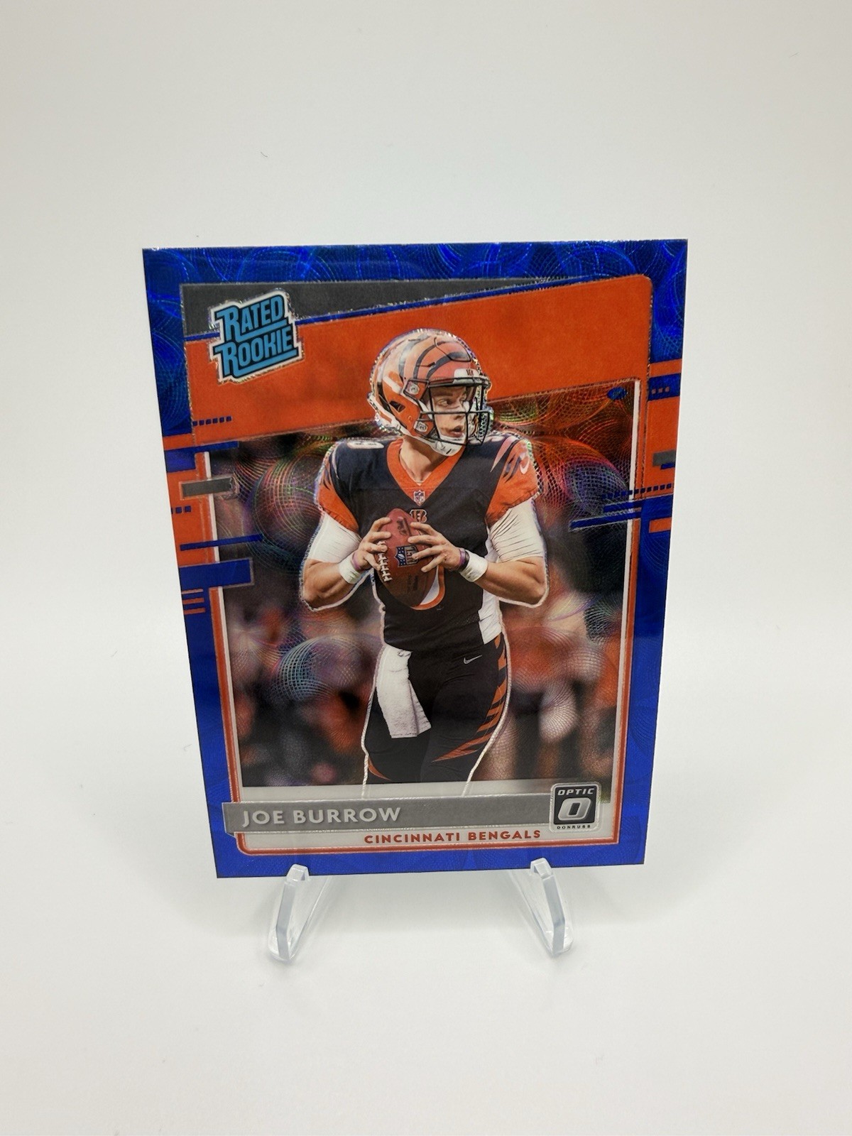 2020 Panini Donruss Optic - Rated Rookies Joe Burrow #151 Blue Scope Prizm (RC)