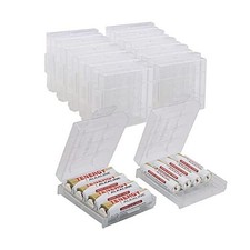10 Pack Plastic Storage Case for AA/AAA Batteries - Sold Separately