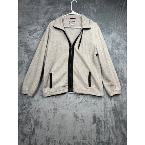 Alpine Tek by Palmettos Mens Large Gray Full Zip Fleece Jacket Mock Neck RN68156 - product listing photo