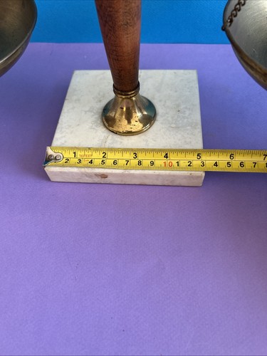 Vintage Messing Waage Waage Marmorsockel Holz & Messingständer Adler auf TOP - Bild 10 von 10