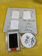 Keepsake Baby Memory Book Milestone Cards, Ink Pad The Birth Of A New Story W5