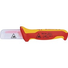 Cable knife L.190mm blades-L.50mm blade back with ball coating VDE68g cutter
