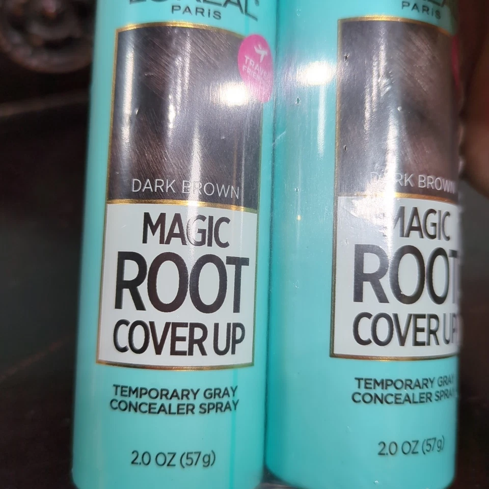 Corrector L'Oreal Paris Magic Root Cover Up Gris Spray Marrón Oscuro 2oz (x 2) Foto 4 de 4