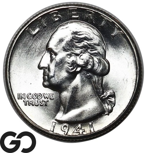 1941-D Washington Quarter, Blast White Solid Gem BU++