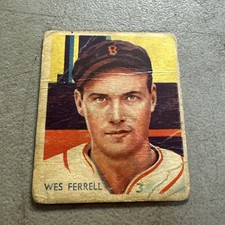 1934-36 Diamond Stars #94 Wes Ferrell (HOF) Poor Baseball Card