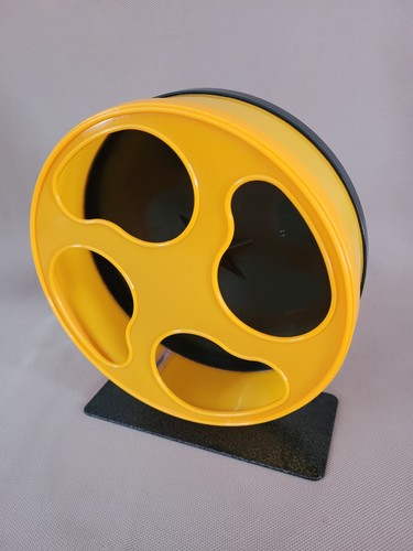 Silent Runner Wheel 9" Yellow - Durable & Quiet - Hamster Gerbil Mice Activity